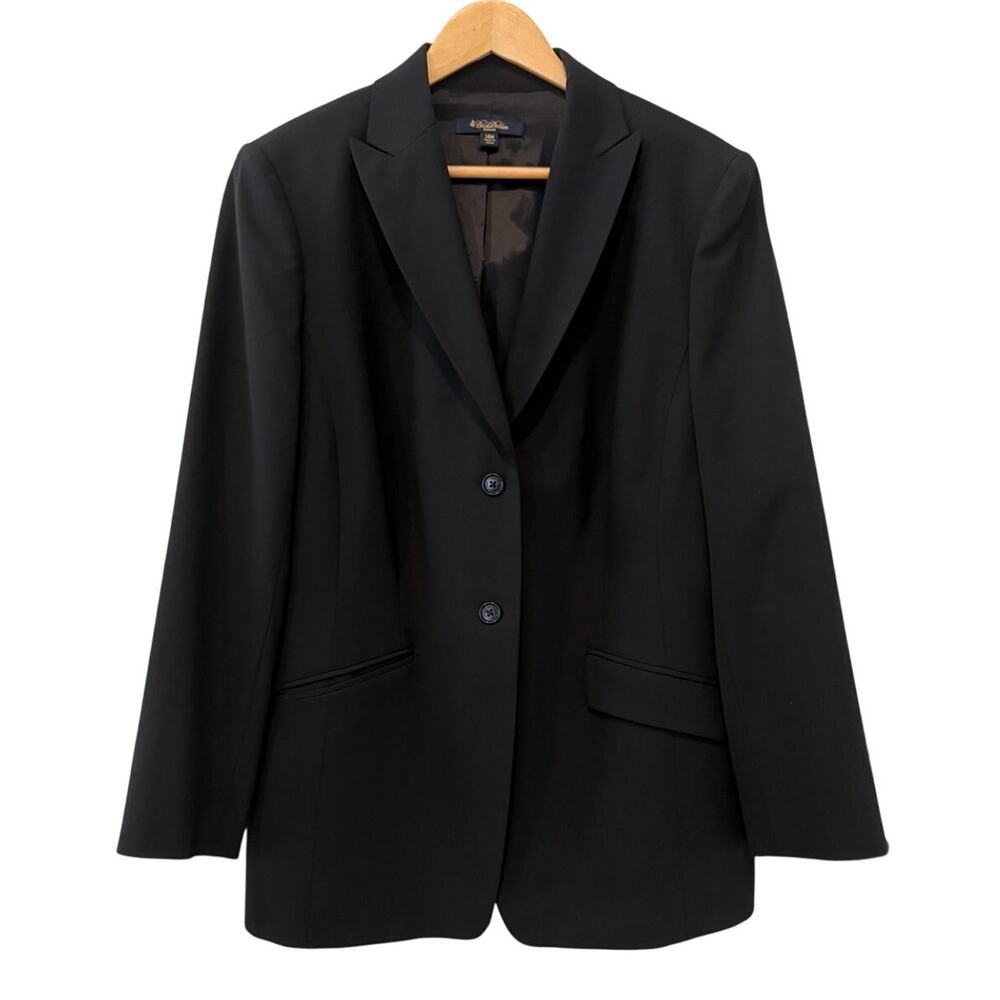 Brooks Brothers Woman Classic Wool Blazer Black 14W